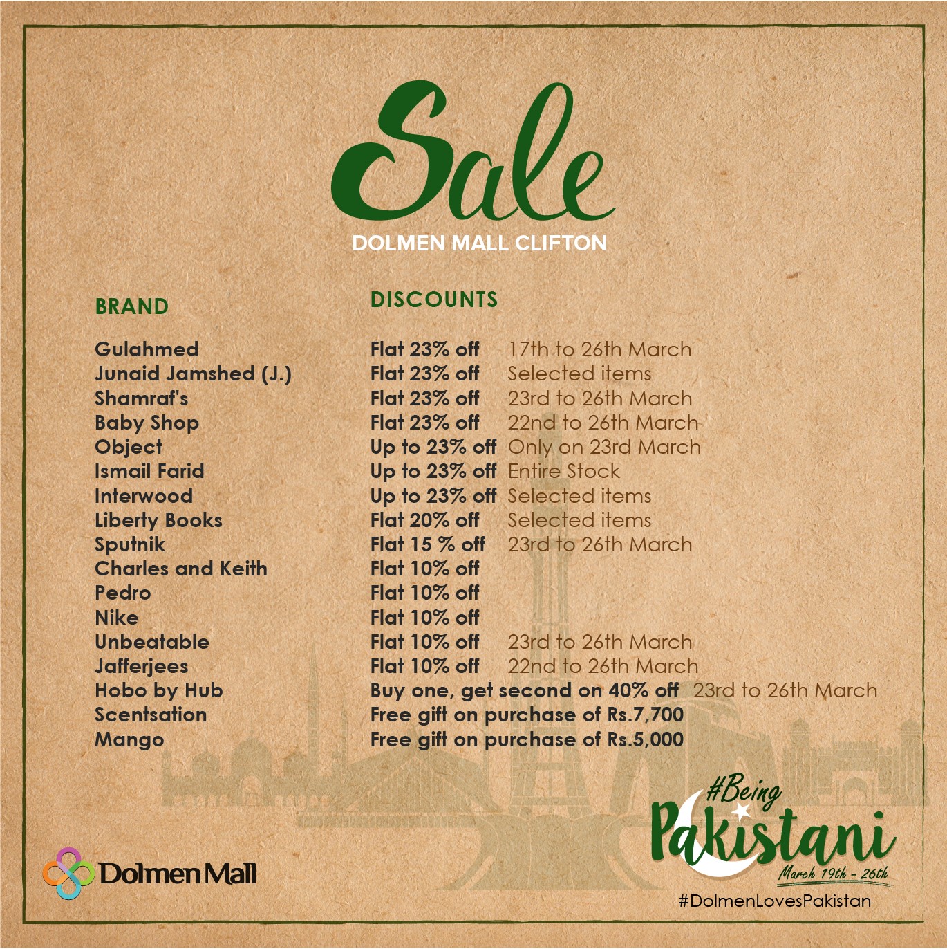 Junaid jamshed sales sale 23 march