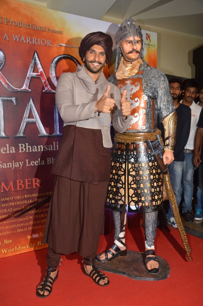 Mumbai: Actor Ranveer Singh during the launch of Blazing Bajirao Web series and the Bajirao Figurine, in Mumbai on Nov 6, 2015. (Photo: IANS)