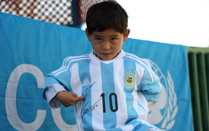 Afghan boy messi fan