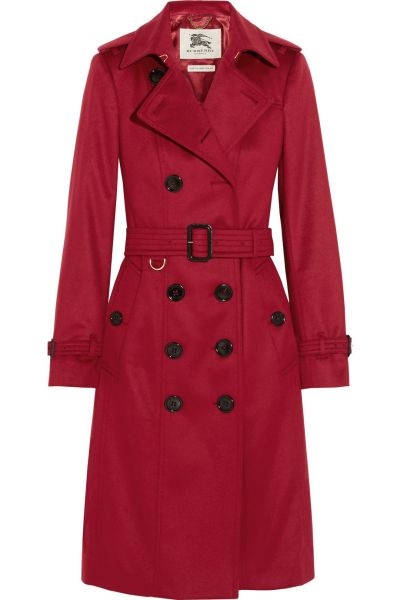 BURBERRY LONDON Brushed-cashmere trench coat