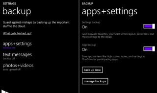 Backup Windows Phone