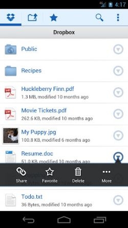 Dropbox on Android