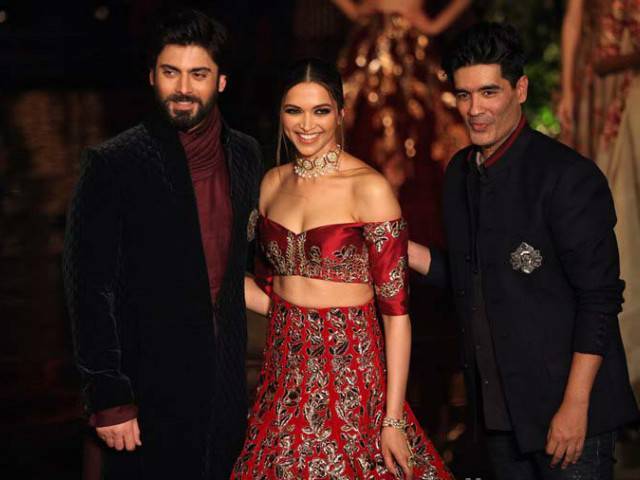 Fawad Khan and Deepika with Manish Malhotra