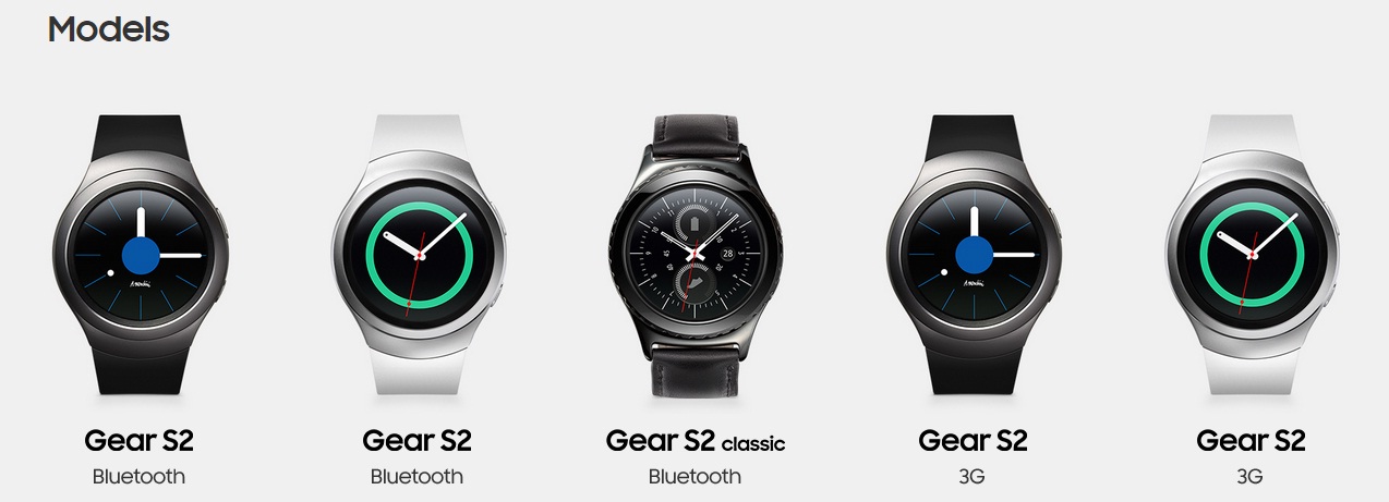 Galaxy Gear S2 models