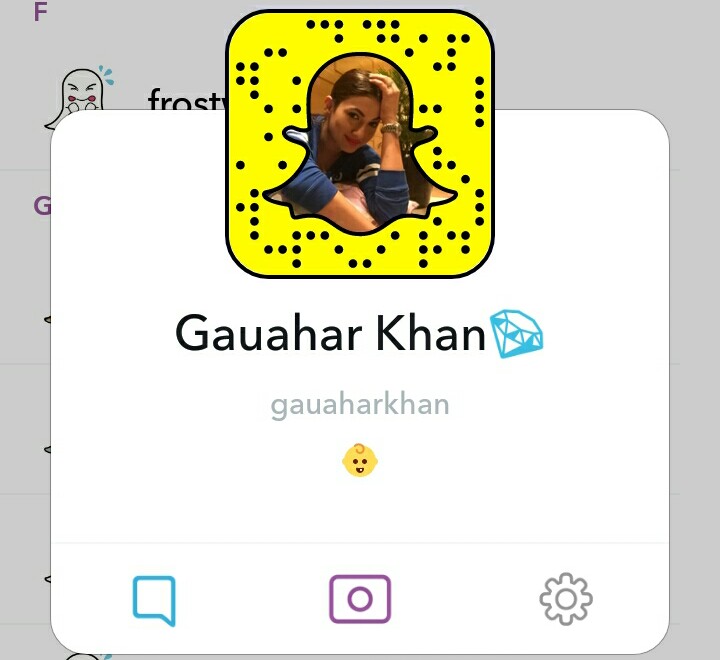 Gauhar Khan snapchat