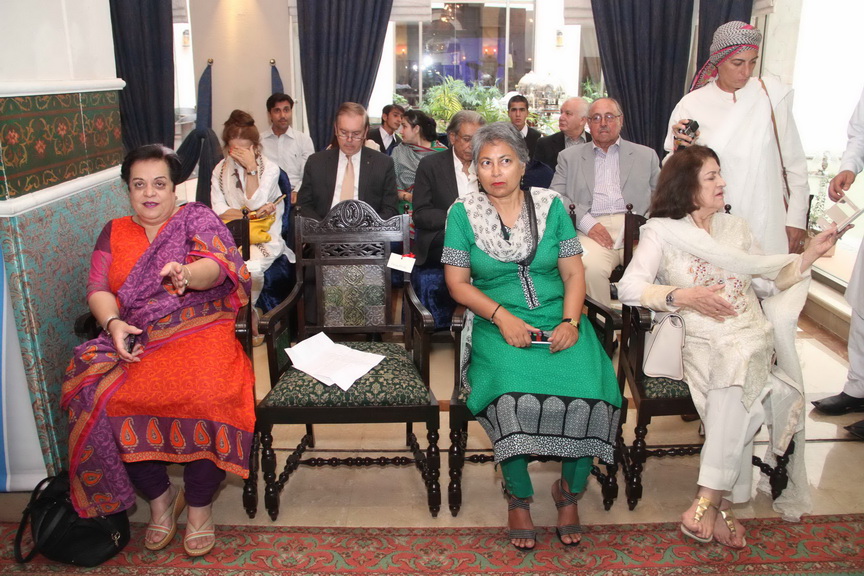 (L- R ) - Dr. Shireen Mazari, Dr. Dushka, Dr. Parveen at launch ceremony of KKAWF in Islamabad_resize