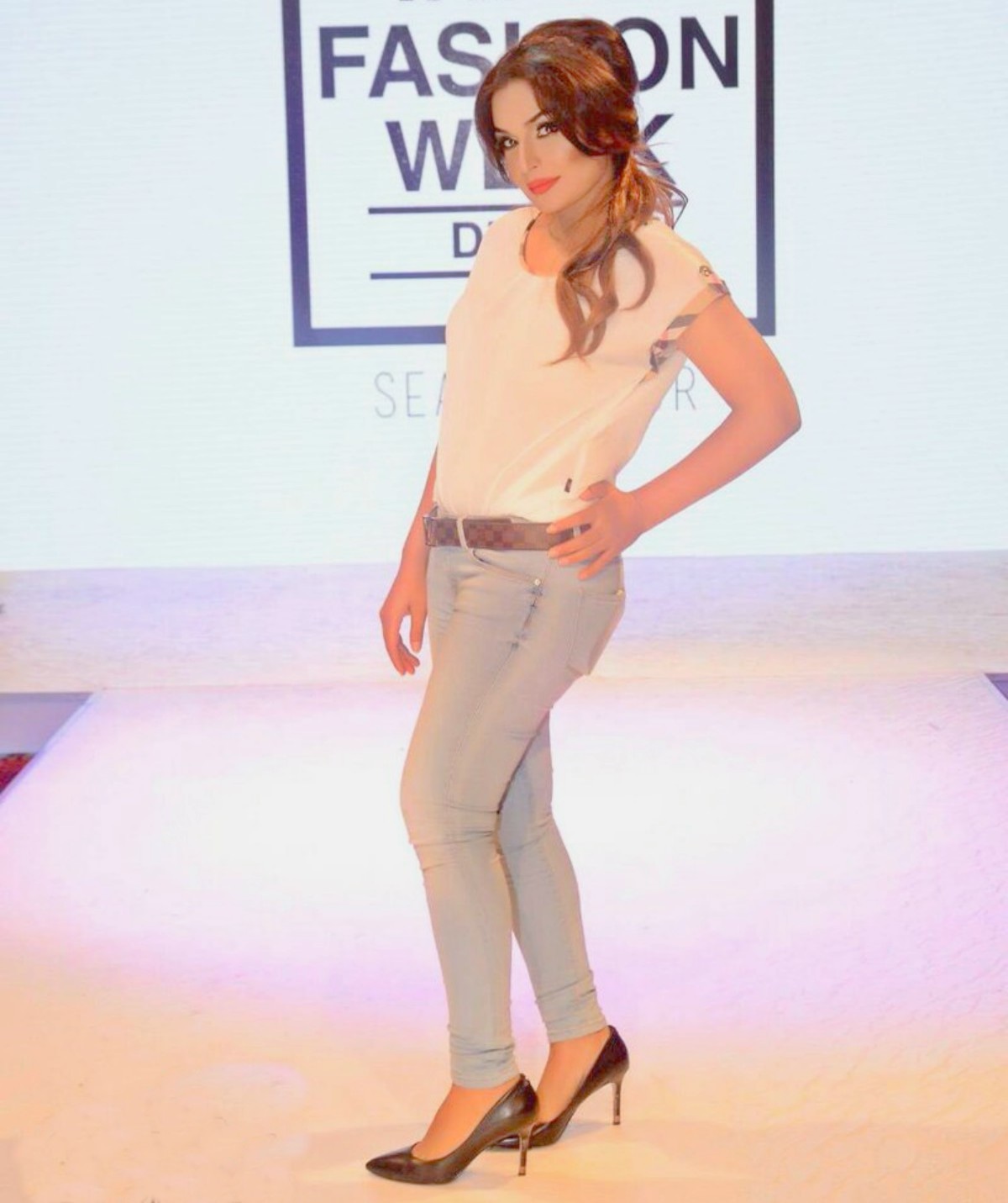 Meera on the runway