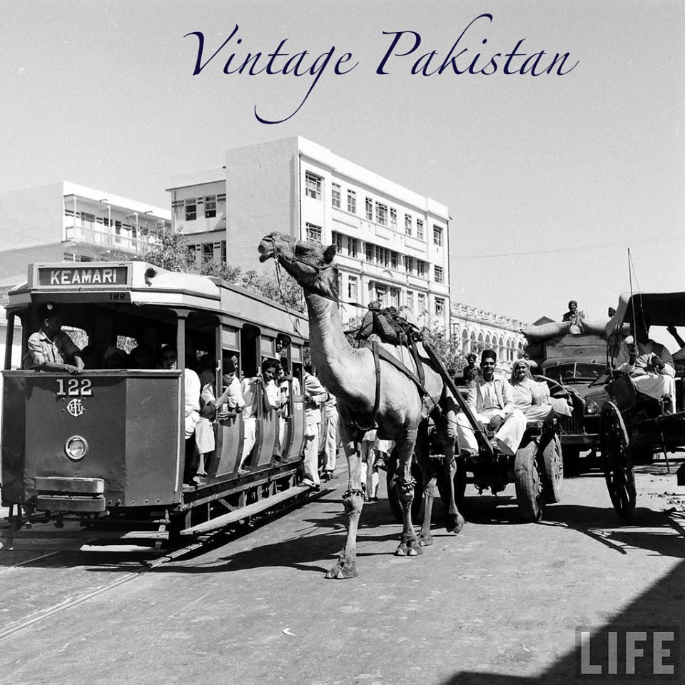 old-karachi-trams-tonga-camels-in-one-picture