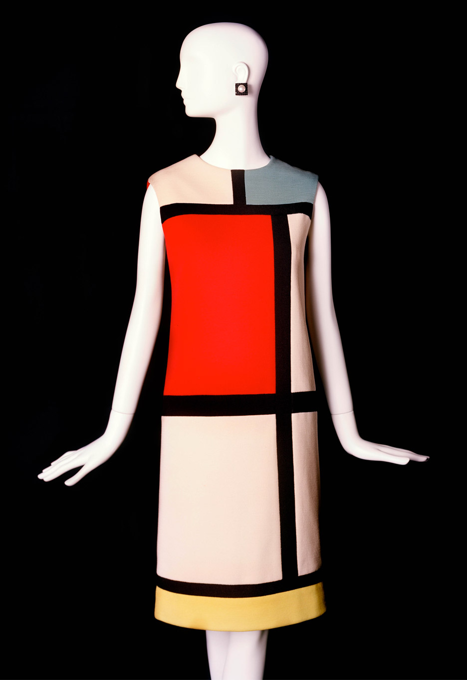 Short cocktail dress, tribute to Piet Mondrian, haute couture collection, Autumn Winter 1965