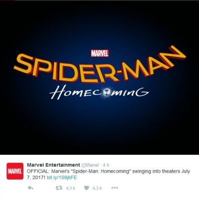 Sony have announced the official title of the upcoming Spider-Man movie as Spider-Man Homecoming