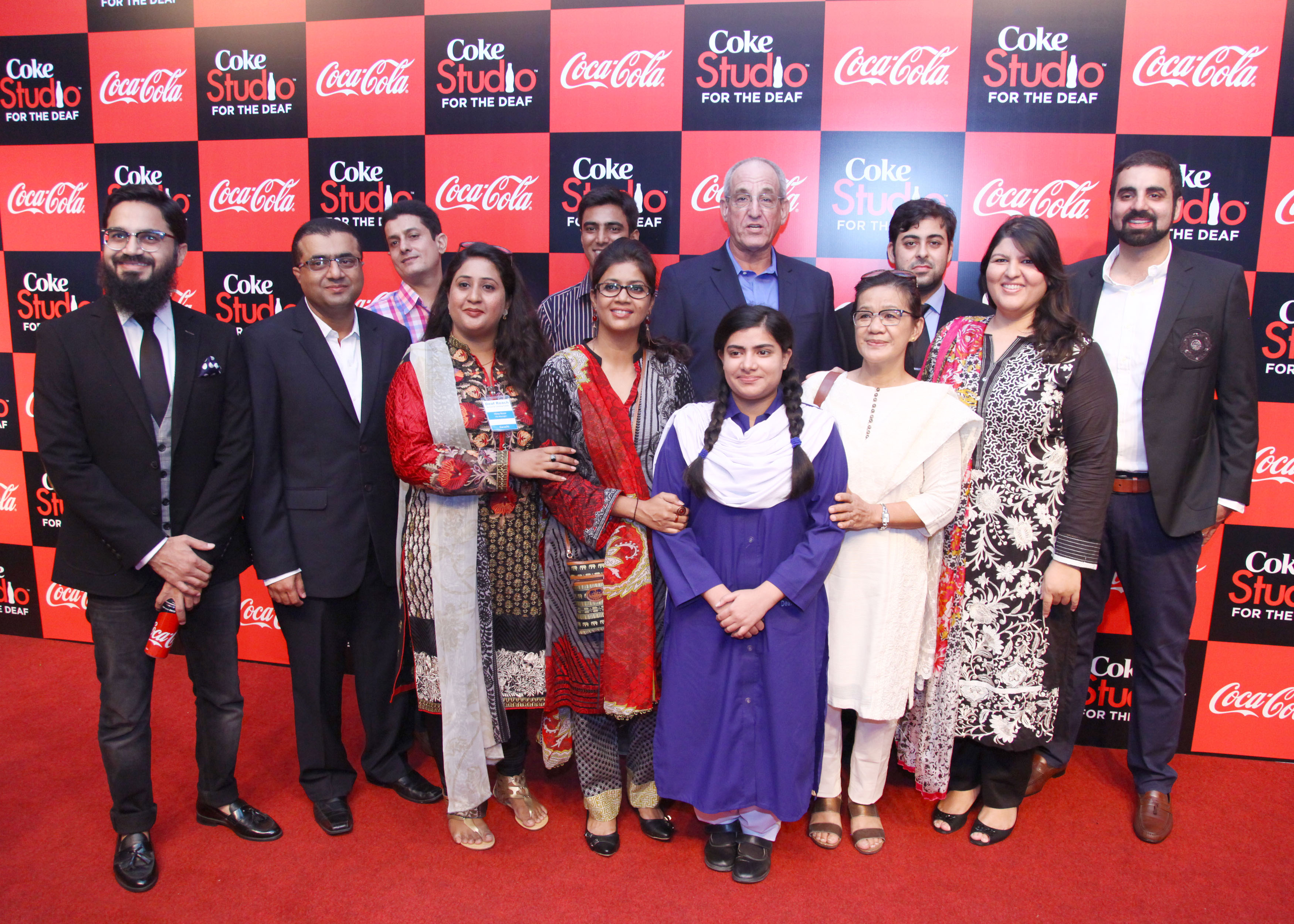 Team Coca-Cola Pakistan with students and management of Deaf Reach School at the launch event of Coke Studio for the Deaf community#CokeStudio9