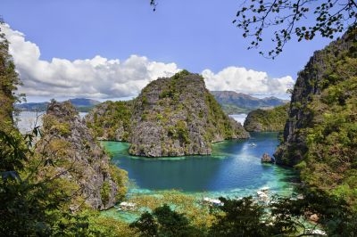 The Blue Lagoon on Coron Island in the Philippines