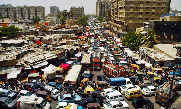 Traffic Jams in Karachi