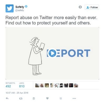 Twitter updates reporting tool