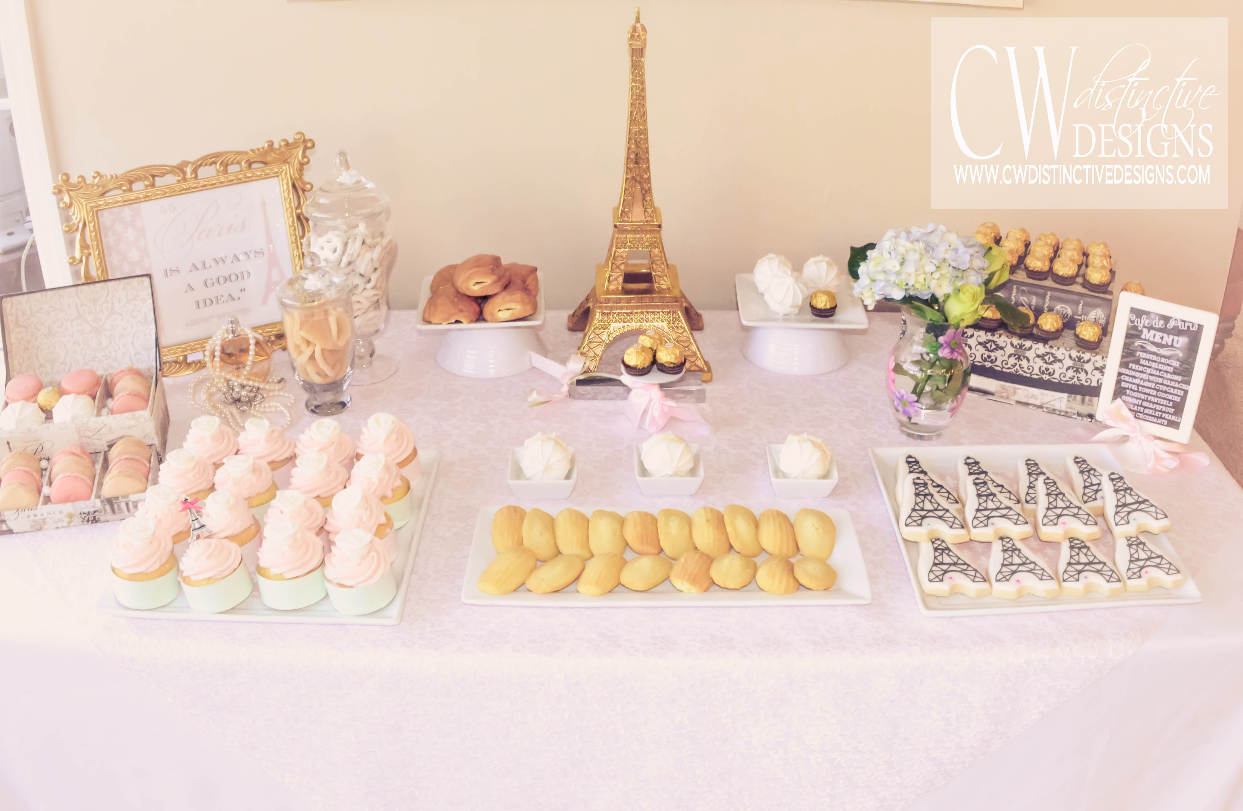 Vintage parisian bridal shower