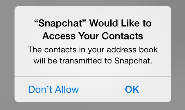 access-your-contacts on snapchat