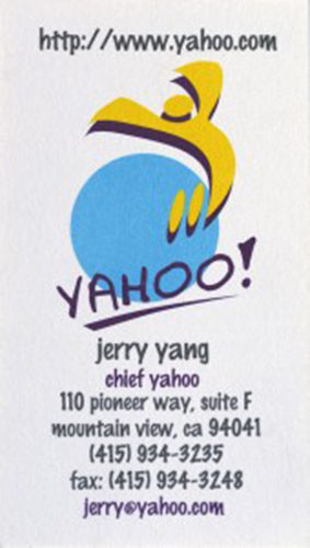 jerry yang business card