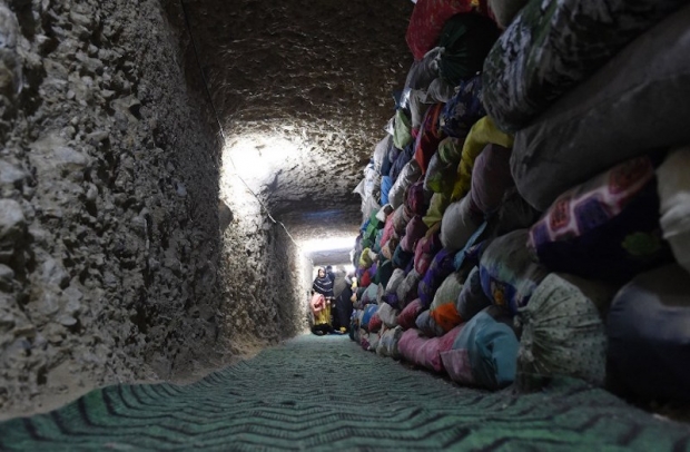A Pakistani Muslim devotee visits a tunnel where ancient copies of the Quran are preserved in Jabl-e-Noor in the outskirts of Quetta January 14, 2016.