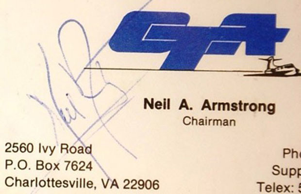 neil armstrong business card