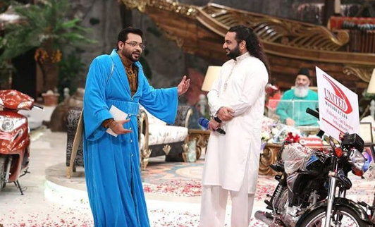 amir liaquat & tahir shah on Inaam Ghar Geo TV