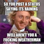 rain statuses