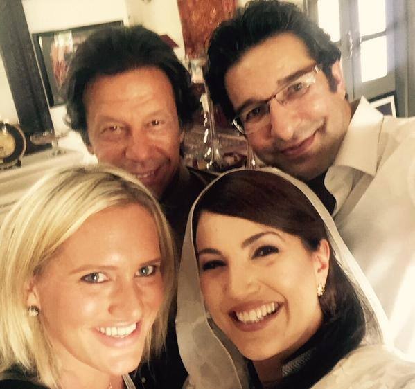 reham khan imran khan waseem akram sheneir