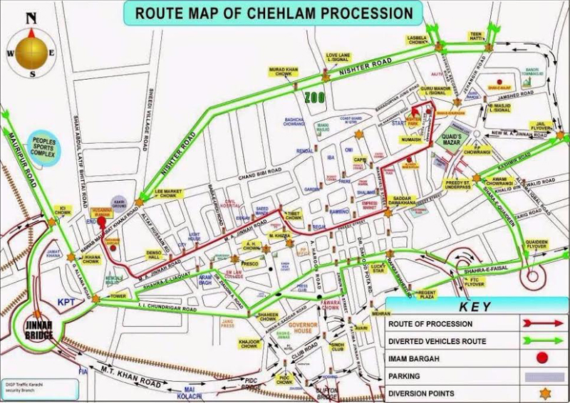 route map for chehlum