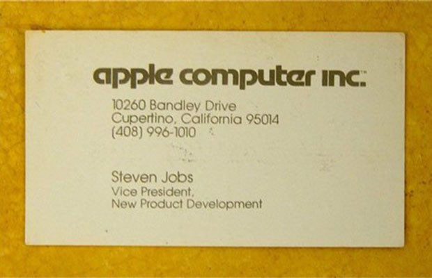 steve jobs business card