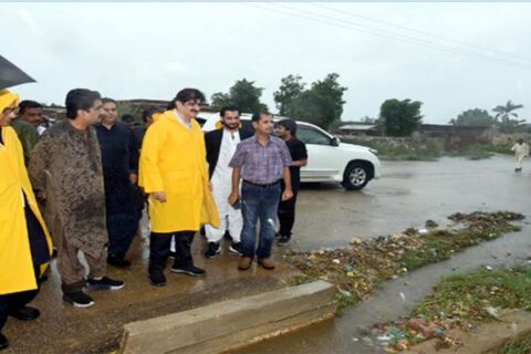 Sindh Chief Minister Syed Murad Ali Shah visits rain-affected areas