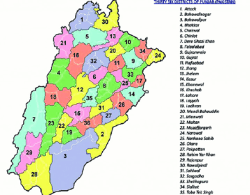 There is no official map dividing Punjab's districts by season
