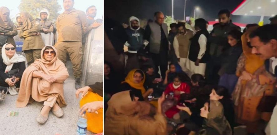 Police ended the sit-in near Adiala Jail, taking several activists