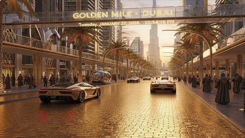 The world's first gold road will be built in Dubai