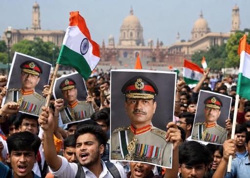 Slogans raised in support of the Pakistan Army in New Delhi.