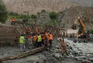 Significant progress made in the rehabilitation of Skardu Road, installation of temporary steel bridge at Sasi Haramush Block in progress