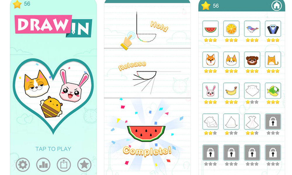 Weekly Top iPhone Games of the Week 'Draw In' Dominates! Brandsynario
