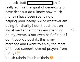 Muneeb butt replies to haters