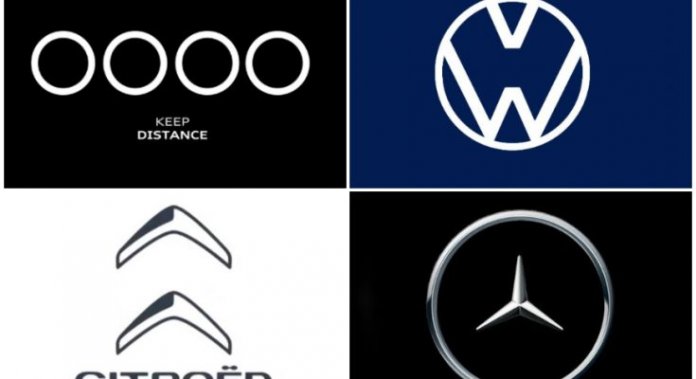 Car Manufacturers Alter Logo to Show Importance of Social Distancing!