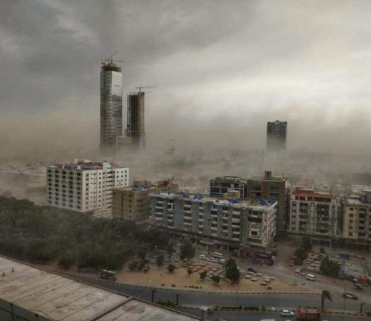 karachi dust storm