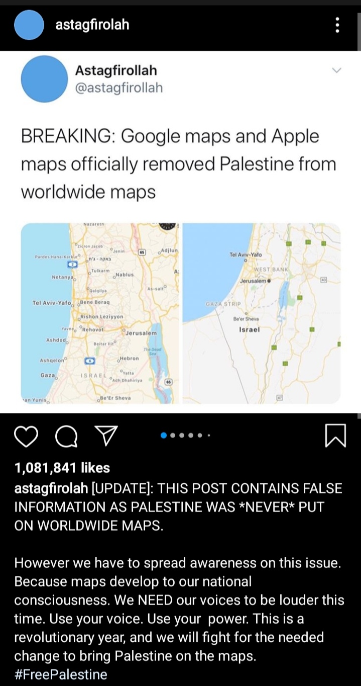 Palestine removed from maps