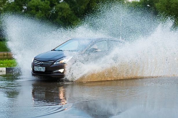 driving in heavy rain