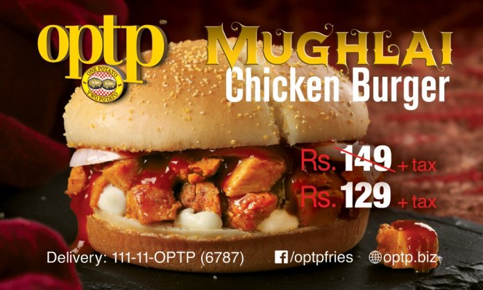 OPTP Mughlai Chicken Burger
