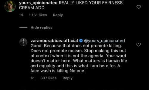 zara noor abbas racism