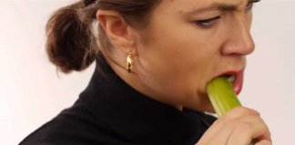 woman cooks food
