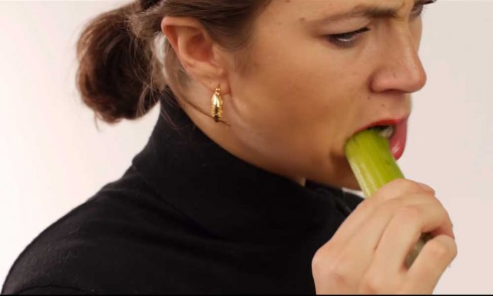 woman cooks food