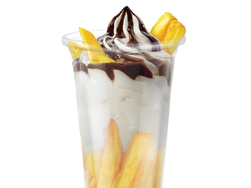 burger king, fries sundae