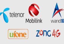 Top Cellular Networks Of Pakistan