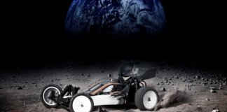 Moon Racing between two cars