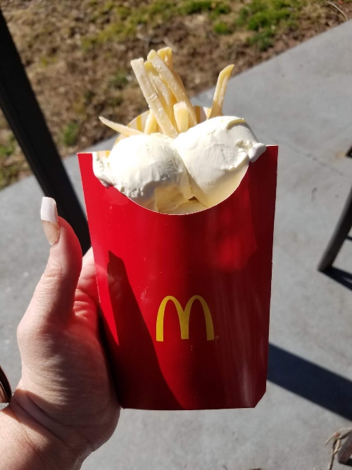 burger king, fries sundae