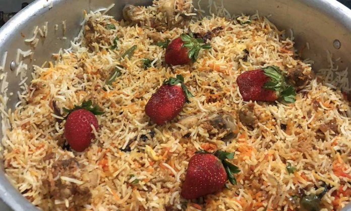 strawberry biryani