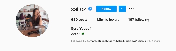 syra yousuf instagram